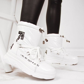 Śniegowce na platformie Vinceza W JAN48B białe 1