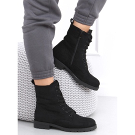 Workery sznurowane Bente Black czarne 1