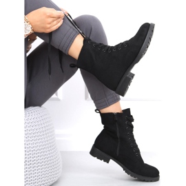 Workery sznurowane Bente Black czarne 2