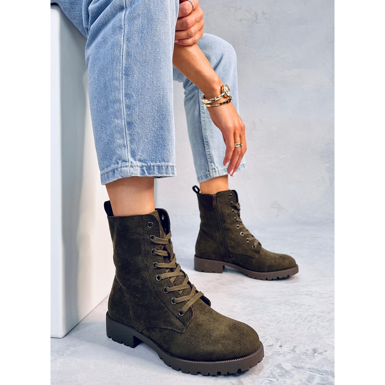 Workery sznurowane Bente Green zielone 1