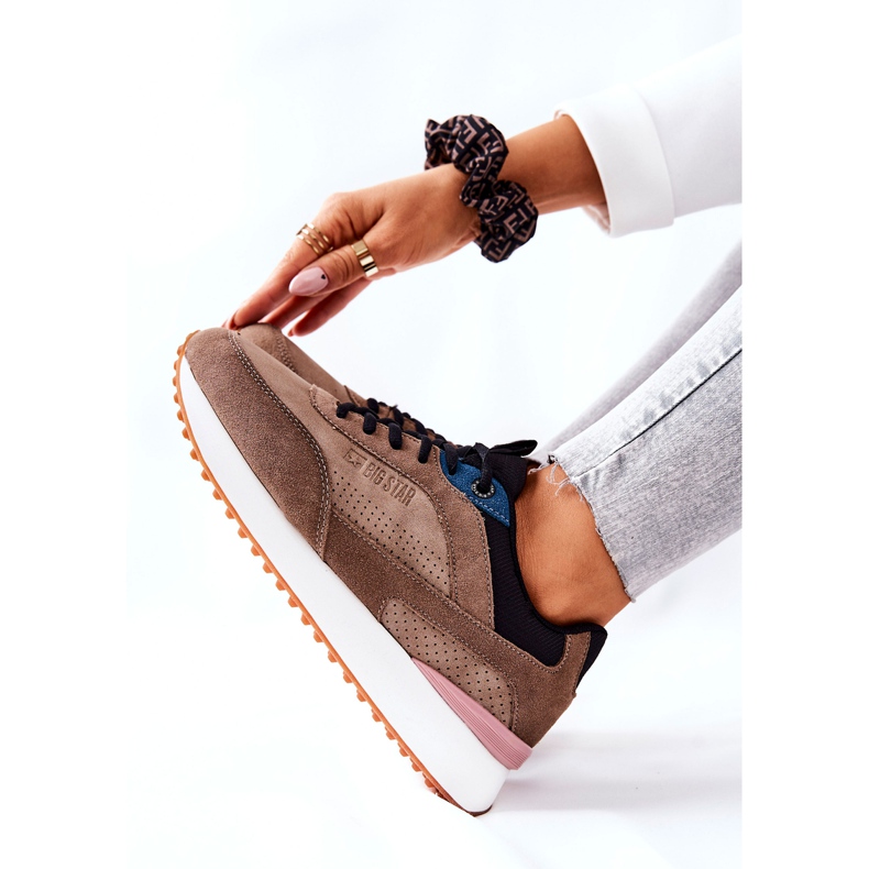 Buty Sportowe Memory Foam Big Star II274407 Brązowo-Czarne brązowe 2