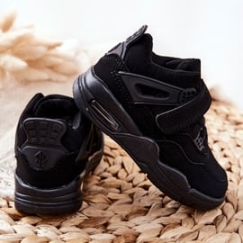 FR1 Dziecięce Skórzane Sportowe Buty Czarne Marisa 2