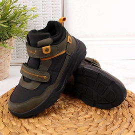 Trapery ocieplane na rzepy McKeylor Jr JAN59B khaki białe zielone 1