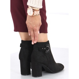 Botki na obcasie Polla Black czarne 1