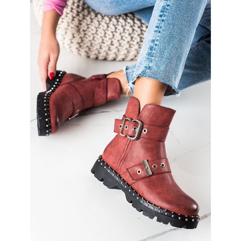 Janessa Workery Z Dżetami czerwone 2