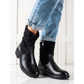 W. Potocki Casualowe botki workery Potocki czarne 1