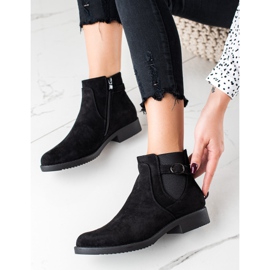 J. Star Klasyczne Ocieplane Botki czarne 1