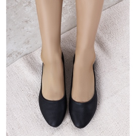 Czarne baleriny z eko-zamszu Silma 1