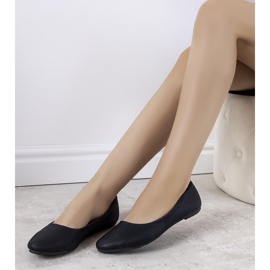 Czarne baleriny z eko-zamszu Silma 2