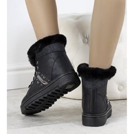 Czarne sneakersy zimowe Bernal 2