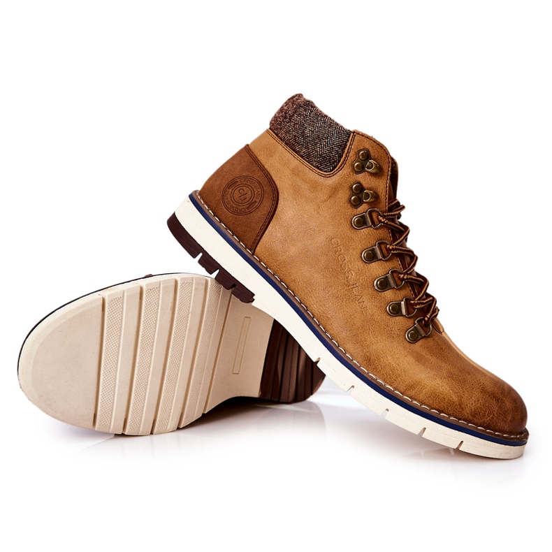 Męskie Buty Trekkingowe Cross Jeans EE1R4078C Camel brązowe 2