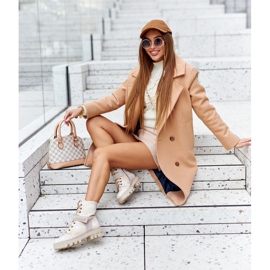 Skórzane Botki Workery Maciejka Beżowe 05219-04 beżowy 2