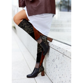 Kozaki Na Suwak Maciejka Brązowe 05240-02 czarne 1