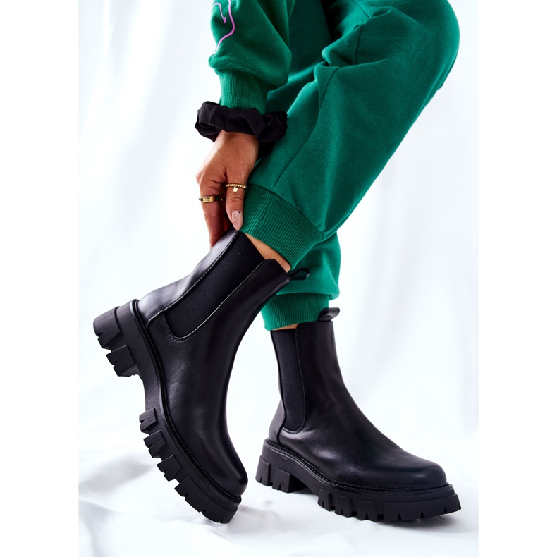 Wysokie Botki Sztyblety Czarne Hallam 2