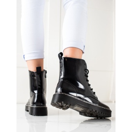 Vinceza Stylowe Ocieplane Traperki czarne 1