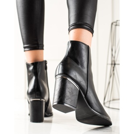 W. Potocki Botki W Szpic Potocki czarne 1