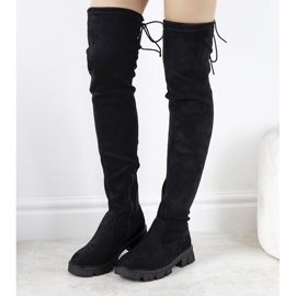 Czarne kozaki na wysokiej podeszwie Patrice 1