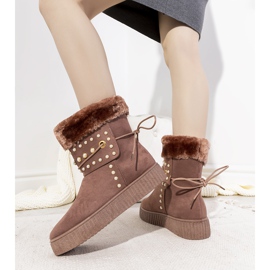 Różowe śniegowce damskie Almendra 1