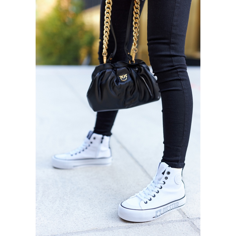 Wysokie Trampki Na Platformie Big Star II274014 Białe 2