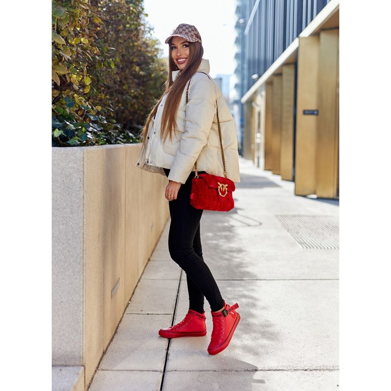 Wysokie Ocieplane Trampki Big Star GG274028 Czerwone 2