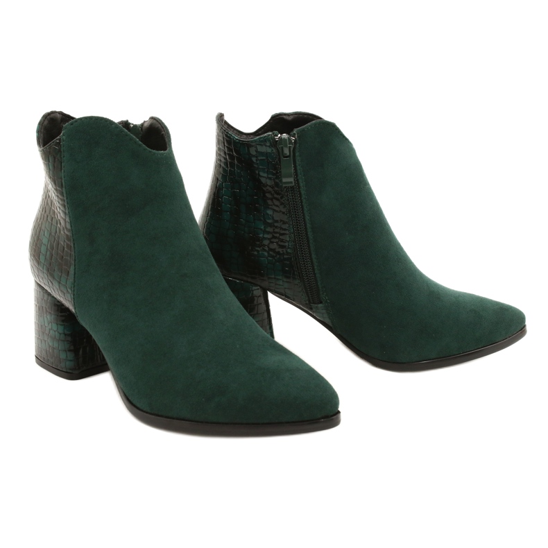 M.Daszyński Botki Zamszowe Zielone MR2025-3 czarne 5