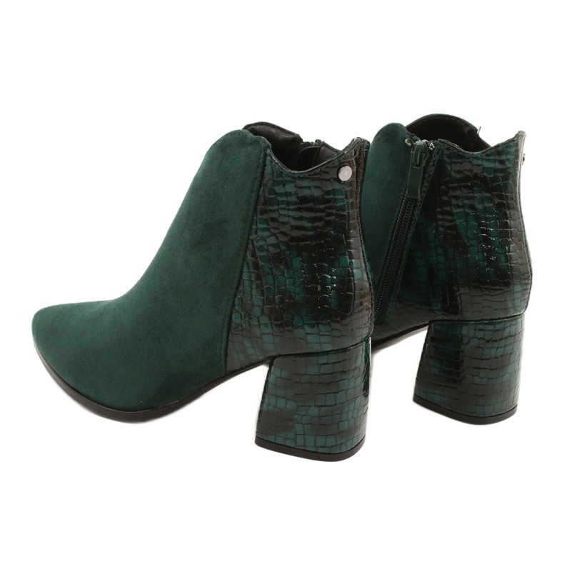 M.Daszyński Botki Zamszowe Zielone MR2025-3 czarne 3