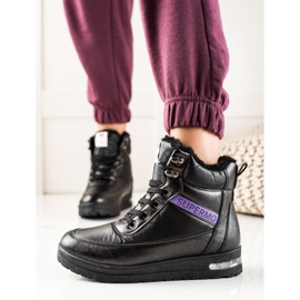 TRENDI Śniegowce Z Brokatem Supermo czarne 1