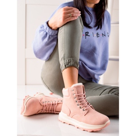 TRENDI Różowe Traperki 2