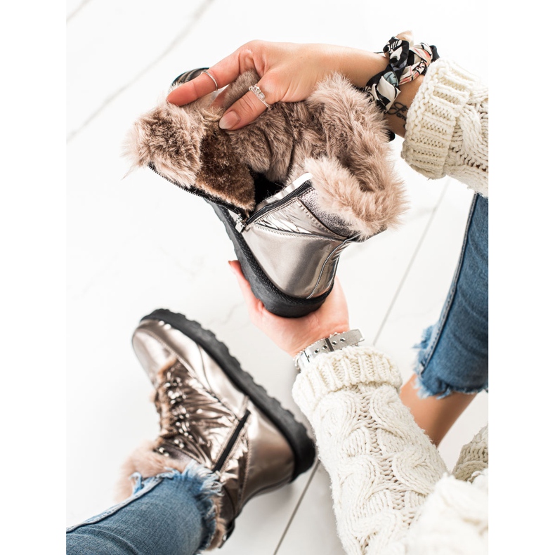 W. Potocki Ciepłe Śniegowce Potocki brązowe 1