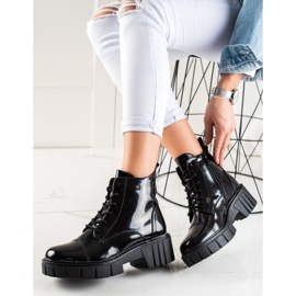 Goodin Klasyczne Botki Traperki Na Platformie czarne 2