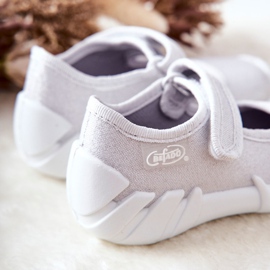 BEFADO S.A. Papcie Baleriny Inblu Błyszczące 109P222 Srebrne 2