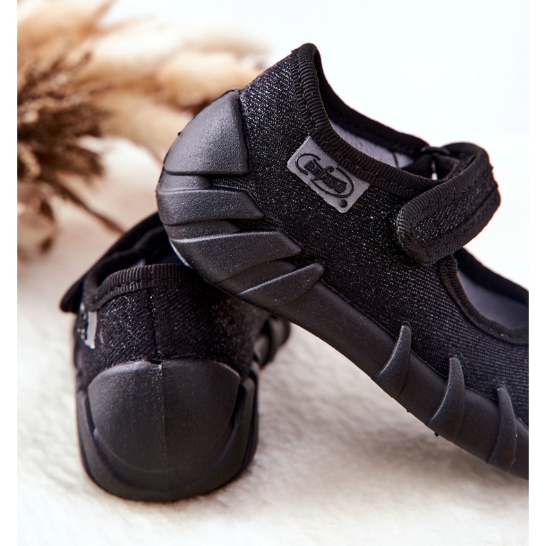 BEFADO S.A. Papcie Baleriny Inblu Błyszczące 109P227 Czarne 2