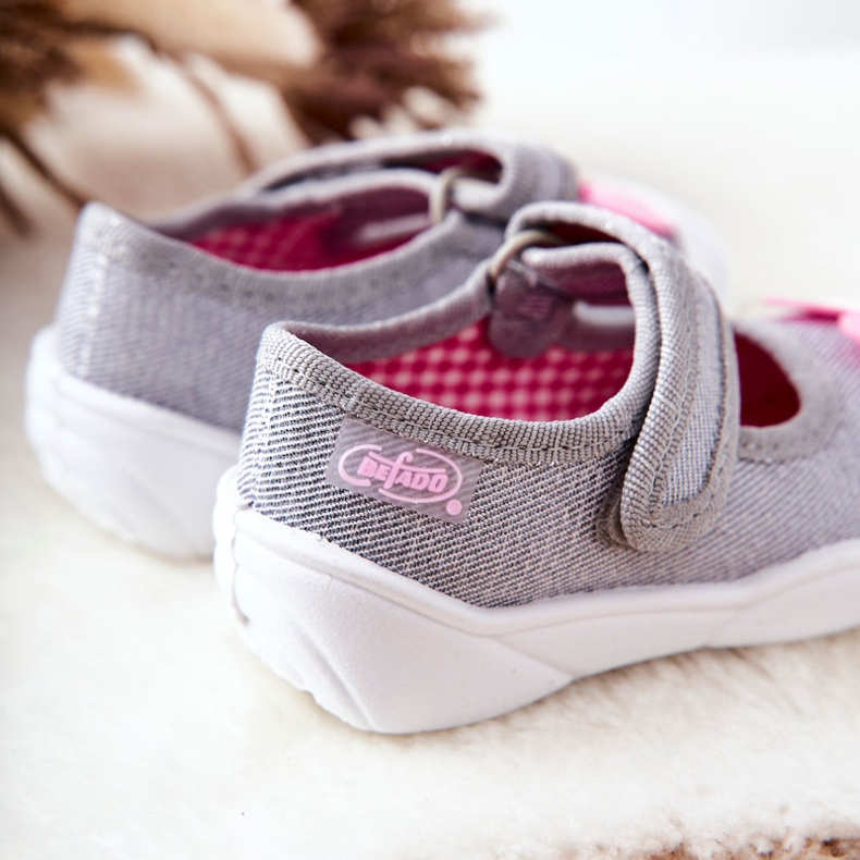 BEFADO S.A. Papcie Baleriny Inblu Królik 209P033 Szare 1