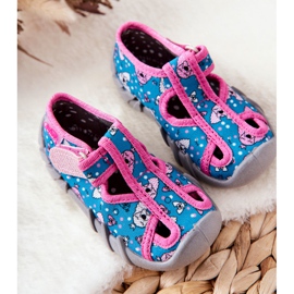 BEFADO S.A. Buty Papcie Inblu Na Rzep 190P100 Niebiesko-Różowe niebieskie 1