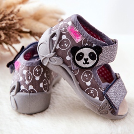 BEFADO S.A. Sandałki Inblu Na Rzep 342P031 Szare 2