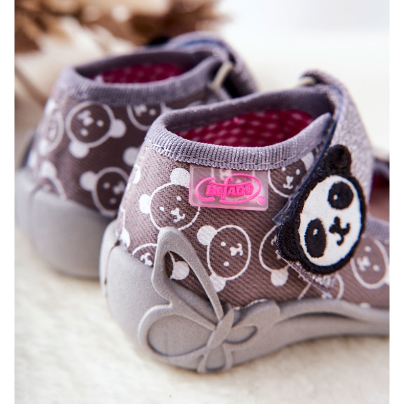 BEFADO S.A. Sandałki Inblu Na Rzep 342P031 Szare 1