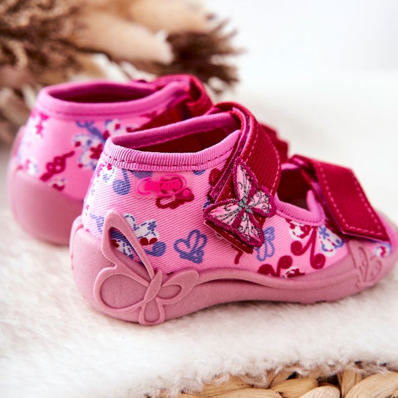 BEFADO S.A. Sandałki Inblu Na Rzep 342P021 Różowe 2