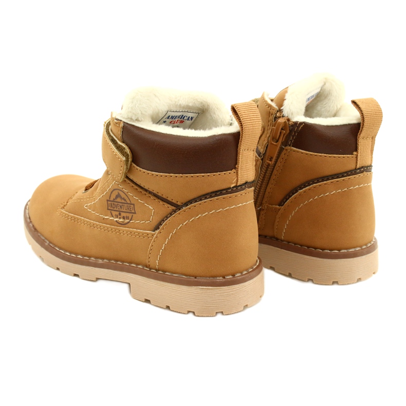 Workery Ocieplane Futerkiem American Club GC29/21 Camel beżowy brązowe żółte 4