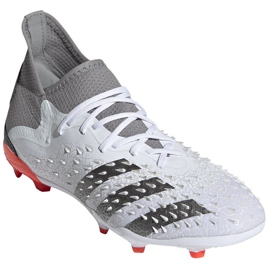 Buty piłkarskie adidas Predator Freak.1 Fg Jr FY6260 wielokolorowe białe 3