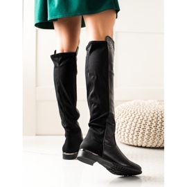Weide Wysokie Eleganckie Kozaczki czarne 1