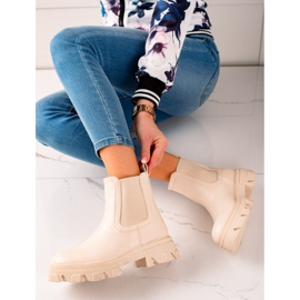 Seastar Modne Sztyblety Na Platformie beżowy 1