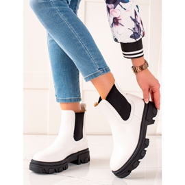 Seastar Modne Sztyblety Na Platformie białe 2