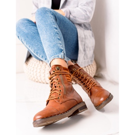 Super Mode Klasyczne Brązowe Traperki 1