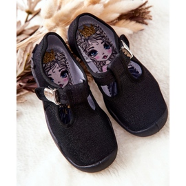 BEFADO S.A. Papcie Baleriny Befado Błyszczące 115X006 Czarne 2