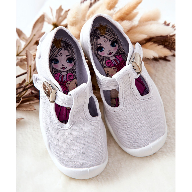 BEFADO S.A. Papcie Baleriny Befado Błyszczące 115X001 Srebrne srebrny 1