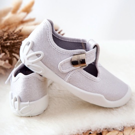 BEFADO S.A. Papcie Baleriny Befado Błyszczące 115X001 Srebrne srebrny 2