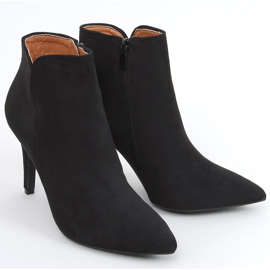 Botki na szpilce Malawi Black czarne 2