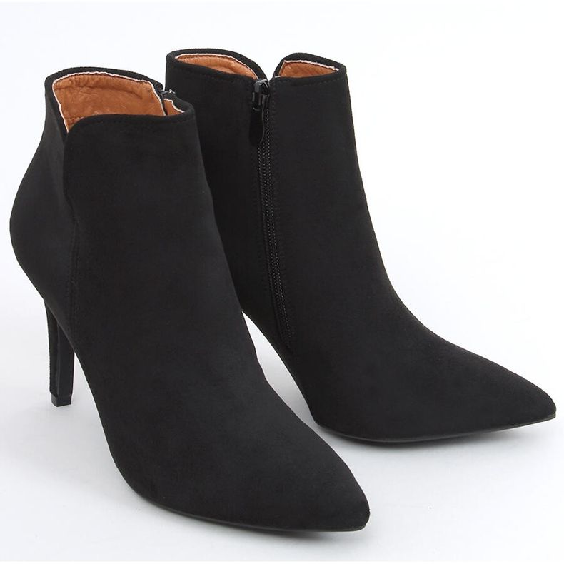 Botki na szpilce Malawi Black czarne 2