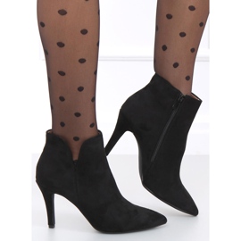 Botki na szpilce Malawi Black czarne 1