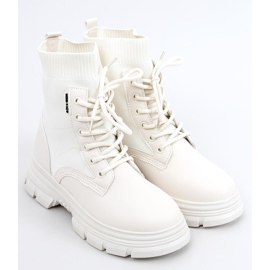 Botki ze skarpetkową cholewką Ritius Beige beżowy 1